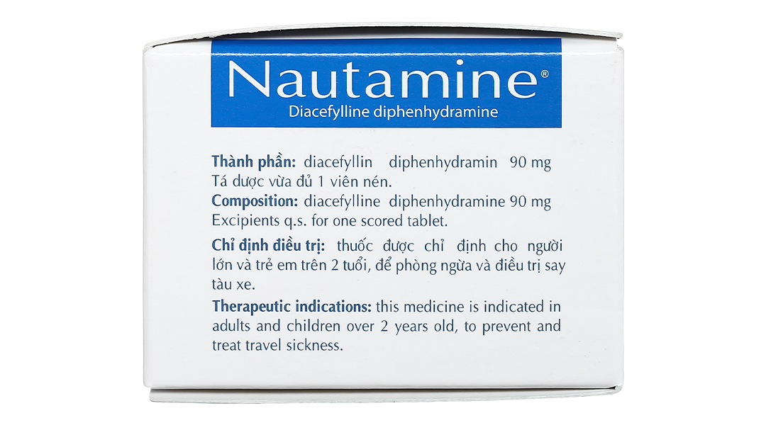 Nautamine 90mg chống say tàu xe (20 vỉ x 4 viên)