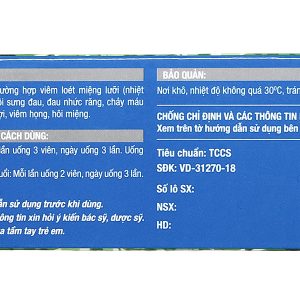 Nhiệt Miệng PV trị nhiệt miệng, hôi miệng (5 vỉ x 10 viên)