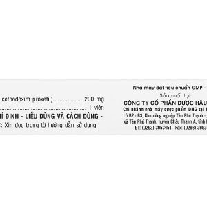 Nifin 200 Tabs trị nhiễm khuẩn từ nhẹ đến trung bình (2 vỉ x 10 viên)