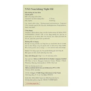 Dầu dưỡng da ban đêm NNO Nourishing giữ ẩm, ngừa nếp nhăn hộp 30 viên