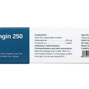 Novofungin 250 phòng, trị nhiễm khuẩn kỵ khí (2 vỉ x 10 viên)