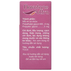 Dung dịch nhỏ mắt Novotane ultra làm dịu mắt, giảm tình trạng kích ứng mắt chai 5ml