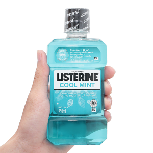 Nước súc miệng Listerine Cool Mint hơi thở thơm mát chai 250ml