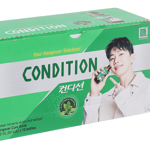 Nước giải rượu Kolmar Condition hỗ trợ giải độc gan, bảo vệ gan hộp 10 chai x 100ml