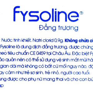 Nước muối sinh lý Fysoline đẳng trương làm sạch mắt, mũi (40 ống x 5ml)