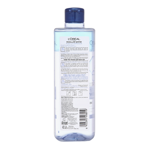 Nước tẩy trang L'Oréal Micellar Water 3 in 1 làm sạch sâu cho da trang điểm chai 400ml