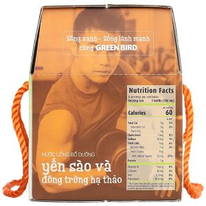 Nước yến sào và đông trùng hạ thảo Green Bird hộp 6 chai x 185ml