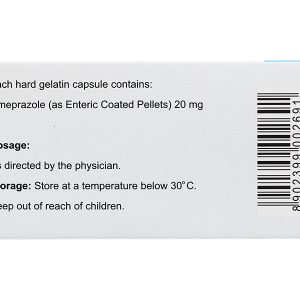 Omeprazole Delayed-Release Capsules USP 20mg trị loét dạ dày, tá tràng (10 vỉ x 10 viên)