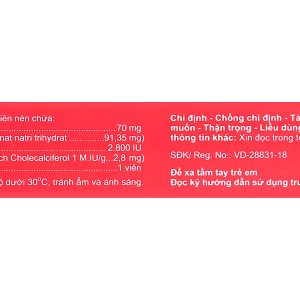 Ostagi-D3 ngăn ngừa và điều trị loãng xương (1 vỉ x 4 viên)