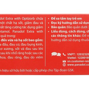 Panadol Extra With Optizorb giảm đau, hạ sốt (12 vỉ x 10 viên)