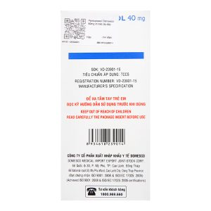 Pantoprazol Domesco 40mg điều trị viêm loét dạ dày (2 vỉ x 7 viên)