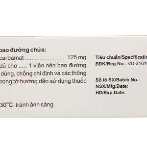 Philclonestyl 125mg trị đau do co cứng cơ (5 vỉ x 10 viên)