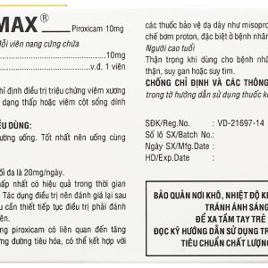 Piromax 10mg điều trị triệu chứng viêm xương khớp (10 vỉ x 10 viên)