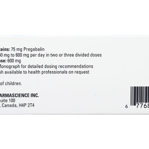 Pms-Pregabalin 75mg trị động kinh, đau dây thần kinh (4 vỉ x 15 viên)