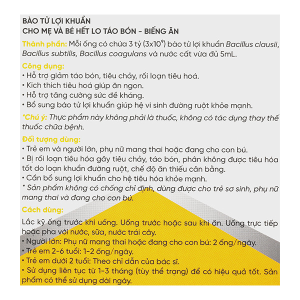 Men vi sinh LiveSpo Preg-Mom bổ sung lợi khuẩn mẹ và bé hộp 20 ống x 5ml