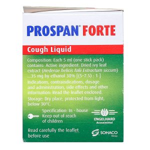 Siro Prospan Forte trị ho, viêm hô hấp, phế quản (21 gói x 5ml)