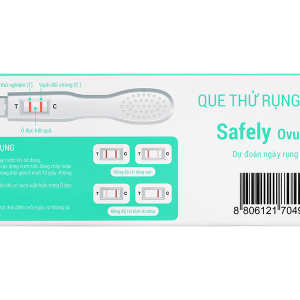 Que thử rụng trứng Safely Ovulation hộp 3 que thử