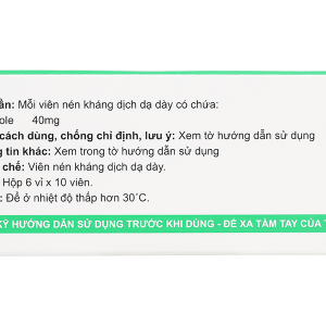 Redbama 40mg trị viêm loét dạ dày tá tràng (6 vỉ x 10 viên)