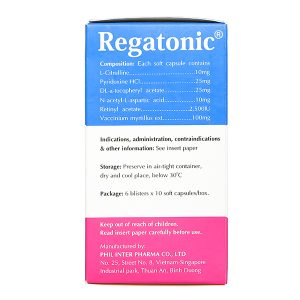 Regatonic hỗ trợ điều trị một số bệnh lý về mắt, cải thiện thị lực (6 vỉ x 10 viên)