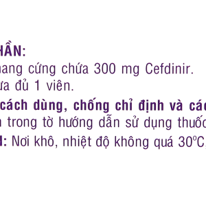 Rinedif 300 Cap trị nhiễm khuẩn từ nhẹ đến trung bình (3 vỉ x 10 viên)