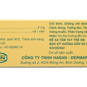 Risperidon 2 Hasan trị tâm thần phân liệt (5 vỉ x 10 viên)