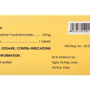 Rodilar 15mg trị ho khan, ho do kích ứng (10 vỉ x 10 viên)