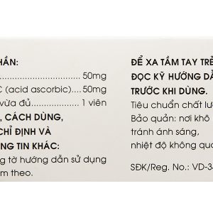 Rutin-Vitamin C trị trĩ, suy giãn tĩnh mạch (10 vỉ x 10 viên)