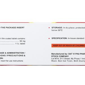 Ryzonal 50mg giúp cải thiện chứng tăng trương lực cơ, liệt cứng (6 vỉ x 10 viên)