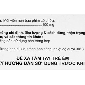 S-Cort Tablet 100mg trị loét dạ dày, cải thiện tổn thương niêm mạc (10 vỉ x 10 viên)