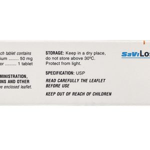 SaVi Losartan 50 trị tăng huyết áp nguyên phát (3 vỉ x 10 viên)