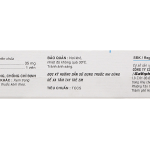 Savi Trimetazidine 35MR hỗ trợ điều trị triệu chứng bệnh đau thắt ngực (3 vỉ x 10 viên)