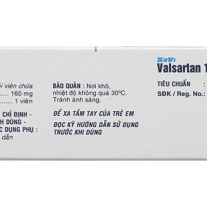 Savi Valsartan 160 trị tăng huyết áp, suy tim (3 vỉ x 10 viên)