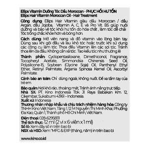 Serum dưỡng tóc Ellips Hair Vitamin giúp phục hồi tóc hư tổn hộp 12 viên