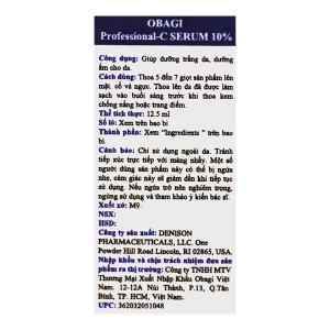 Serum Obagi Professional-C 10% dưỡng sáng da và chống oxy hóa lọ 12.5ml