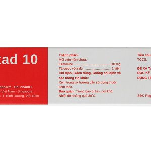 Sezstad 10 trị rối loạn mỡ máu (3 vỉ x 10 viên)