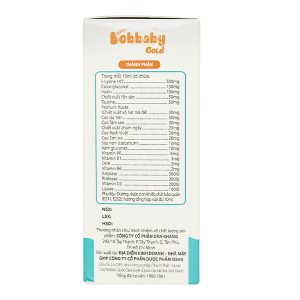 Siro Ăn Ngủ Ngon Bobbaby Gold giúp bồi bổ sức khỏe cho bé hộp 20 ống x 10ml
