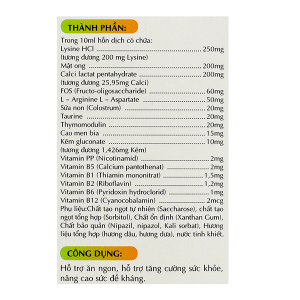 Siro Annaton Bé Ăn Ngon hỗ trợ ăn ngon miệng, tăng cường sức khỏe hộp 20 ống x 10ml