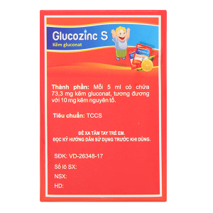 Sirô thuốc Glucozinc S bổ sung kẽm, trị thiếu kẽm (30 gói x 5ml)