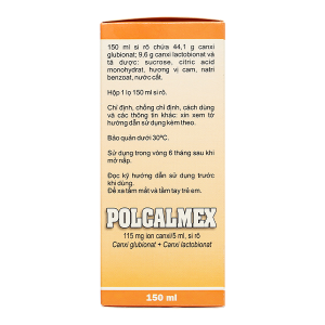 Siro Polcalmex vị cam bổ sung Canxi chai 150ml