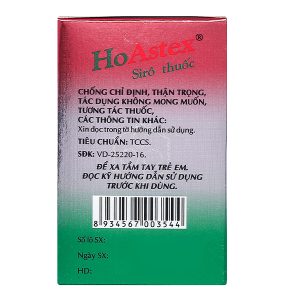 Siro HoAstex trị ho, viêm phế quản (30 gói x 5ml)