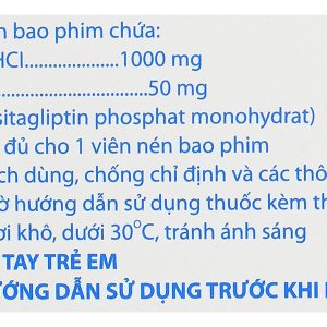 Sitomet 50/1000 hỗ trợ kiểm soát đường huyết ở bệnh nhân đái tháo đường (3 vỉ x 10 viên)