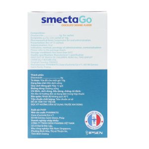 Bột pha hỗn dịch SmectaGo 3g trị tiêu chảy (12 gói x 10g)