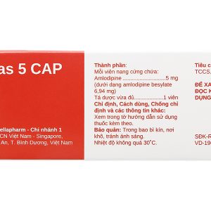 Stadovas 5 Cap trị tăng huyết áp, đau thắt ngực (3 vỉ x 10 viên)