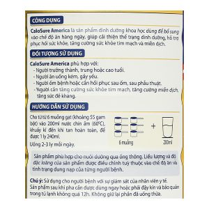 Sữa bột CaloSure America tăng cường miễn dịch và sức khỏe tim mạch (800g)