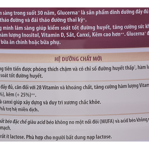 Sữa bột Glucerna bổ sung dinh dưỡng cho người tiểu đường hương vani (800g)