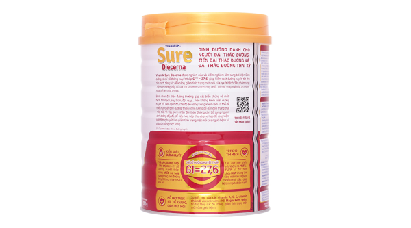 Sữa bột Vinamilk Sure Diecerna bổ sung dinh dưỡng cho người đái tháo đường (900g)