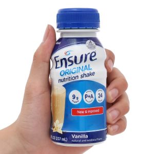 Sữa bột pha sẵn Ensure Original bổ sung dinh dưỡng đầy đủ hương vani (6 chai x 237ml)