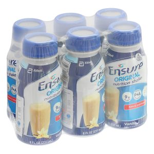 Sữa bột pha sẵn Ensure Original bổ sung dinh dưỡng đầy đủ hương vani (6 chai x 237ml)