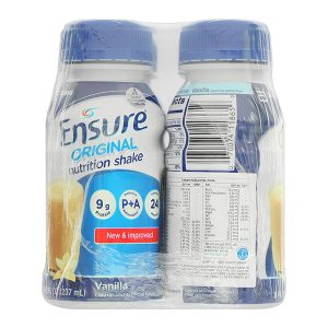 Sữa bột pha sẵn Ensure Original bổ sung dinh dưỡng đầy đủ hương vani (6 chai x 237ml)
