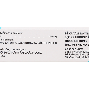 Sunigam 100 giúp giảm đau, kháng viêm (3 vỉ x 10 viên)